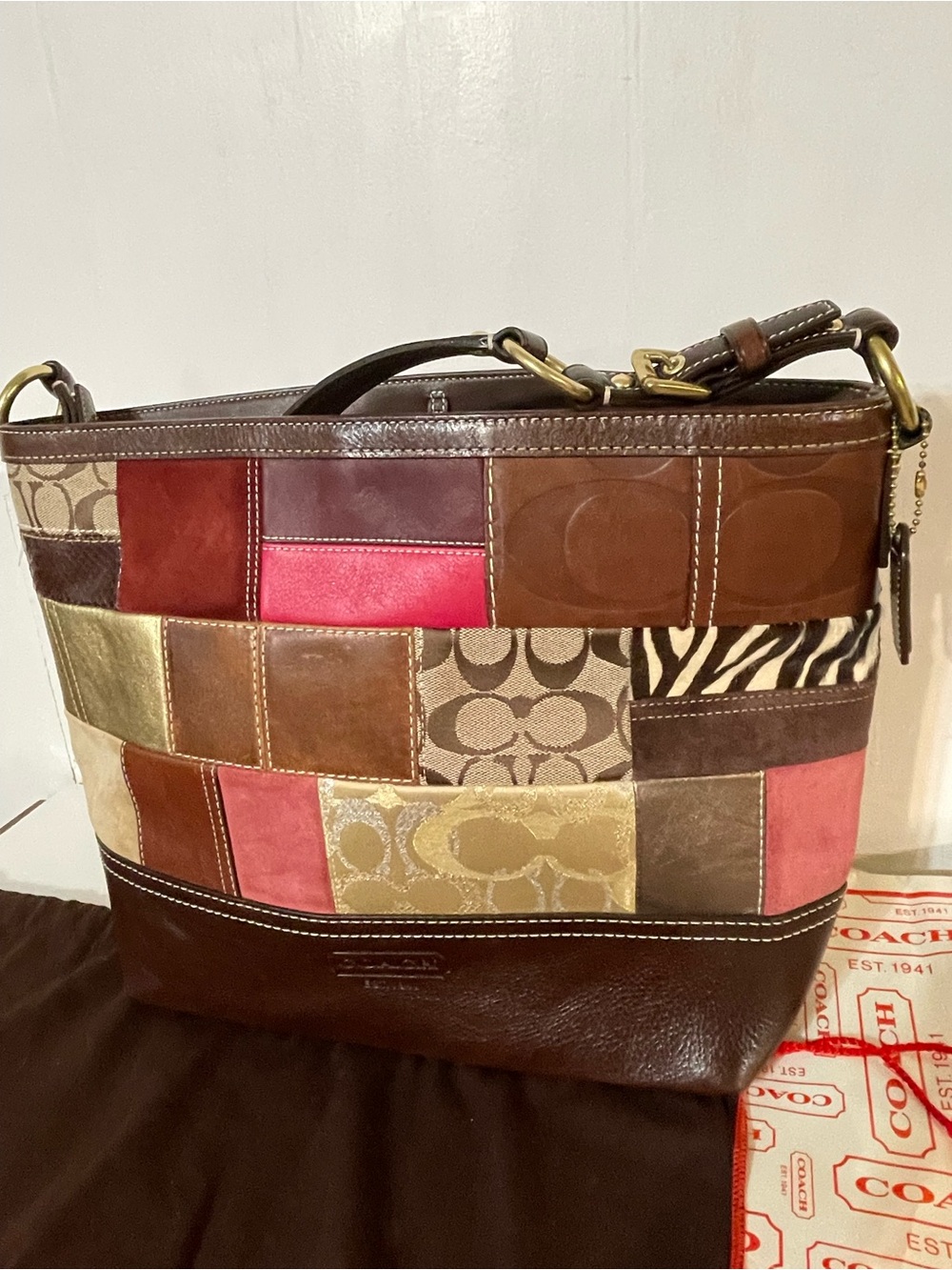 Coach Patchwork Large Bag NWT